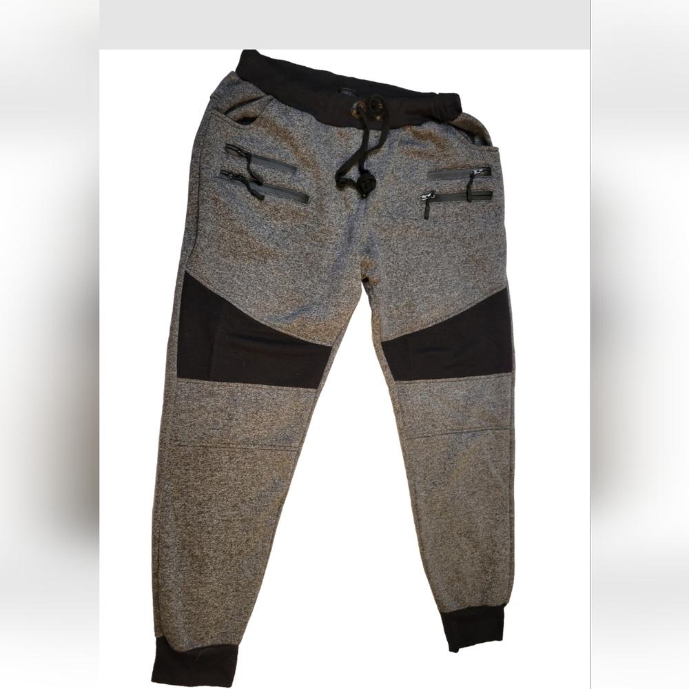 Steve's Jeans Men's Gray Joggers with 7 pockets